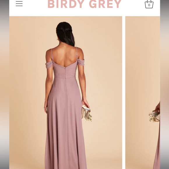 Devin convertible dress chiffon dark mauve size S, hemmed to 5’3 with 2.5” heels - Picture 3 of 4